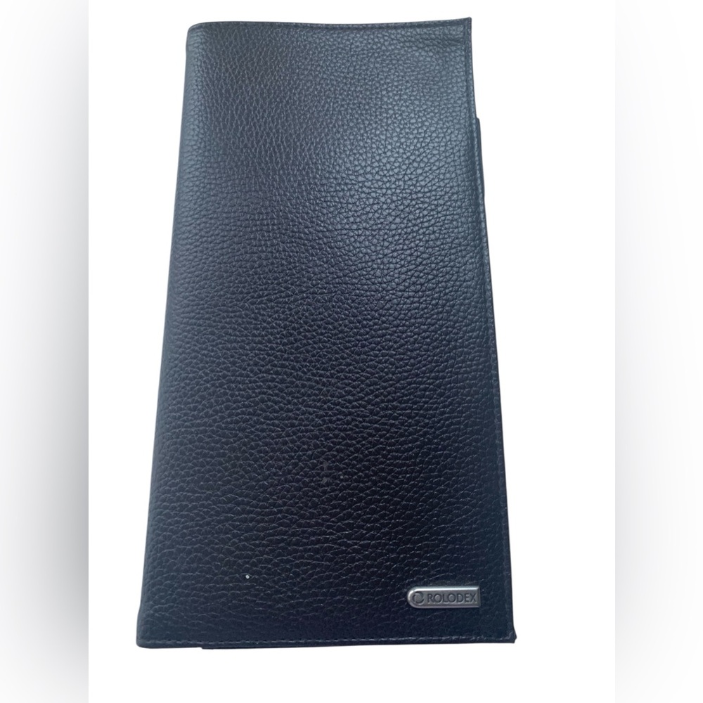 ROLODEX Brown Business Card Organizer Holds 96 Cards Imitation Leather Office